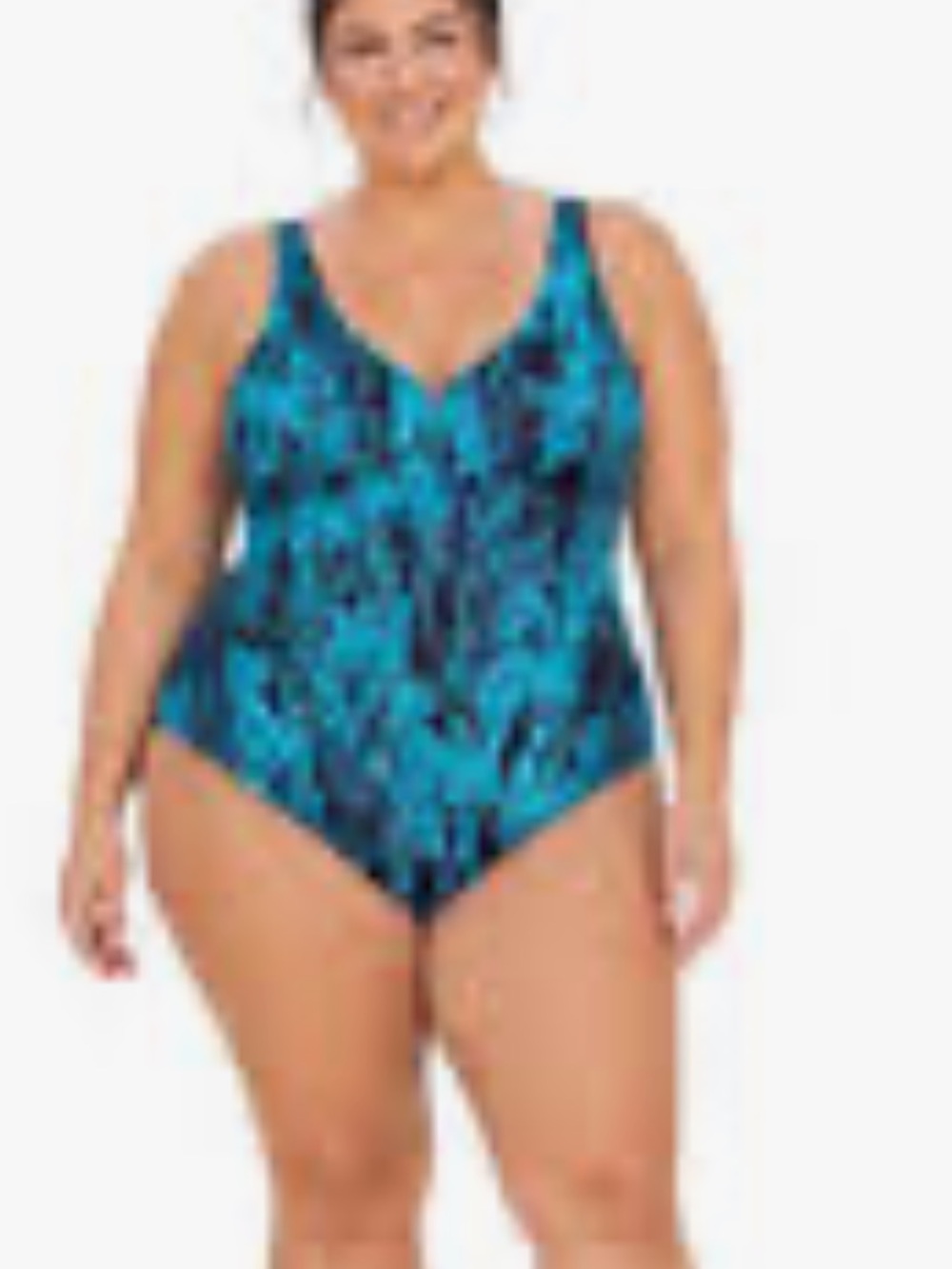 TYR ONE PIECE SWIMSUIT with Shelf Bra, Blue/Green, Size XL, NWT